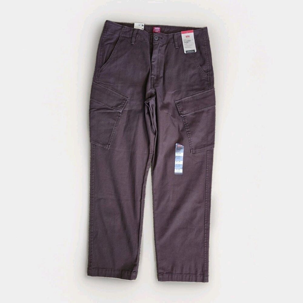 Levi’s XX Cargo Taper Pants Men's 32x30 Delicioso Brown Stretch Poplin Chino NEW - Picture 2 of 11